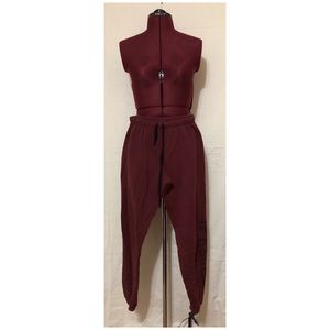 Maroon sweatpants VS PINK
